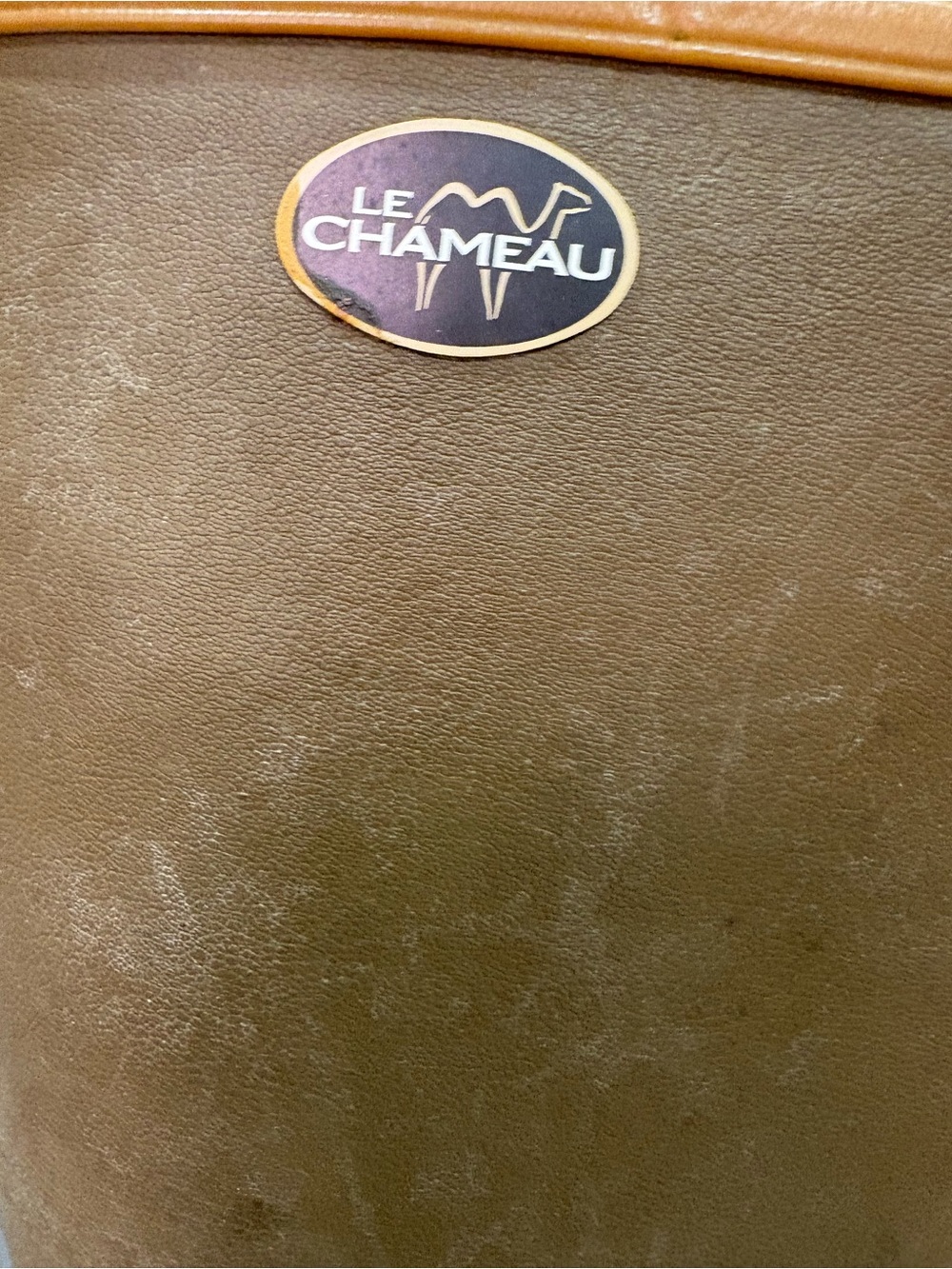 le chameau olive rubber boot with tan trim logo - Picture 5 of 5